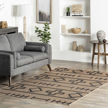 Nuloom Easy-Jute Machine Washable Melony Tribal Area Rug 8ft x 10ft BIWL18A-8010